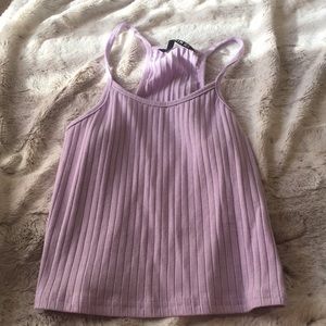 SHEIN purple cropped tank top
